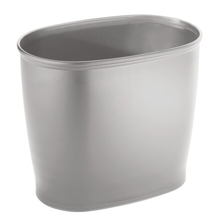 Interdesign iDesign Kent Silver Plastic Oval Wastebasket 93446